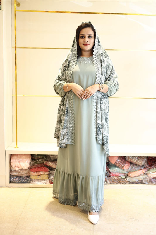 Gown with dupatta-A028